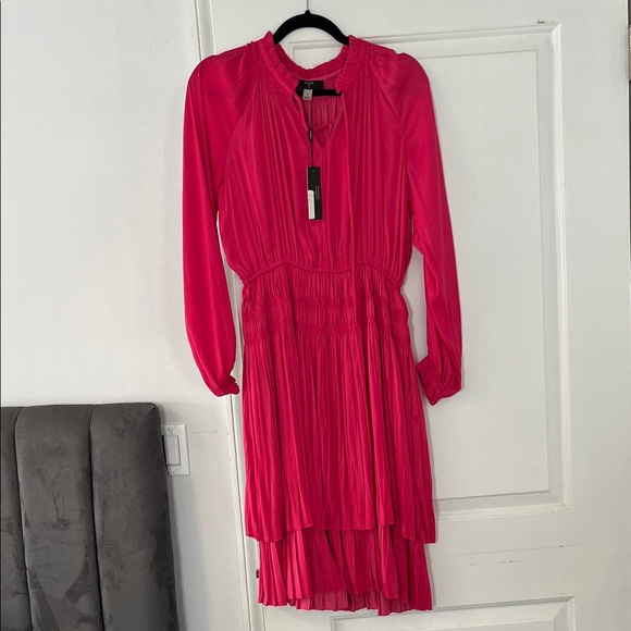 Tahari Dresses & Skirts - Tahari Bold Pink Long Sleeve Dress